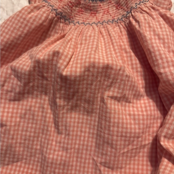 Pink Gingham Smocked Kids Dress - Picture 1 of 5